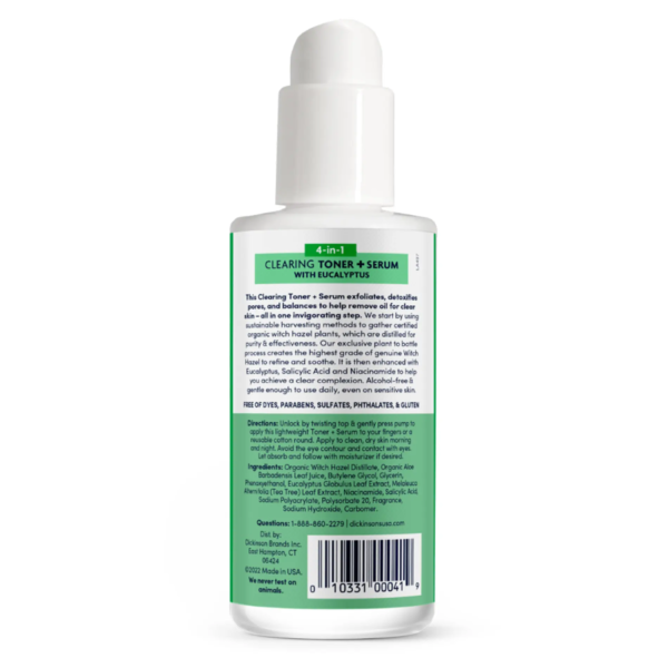 Clearing Toner Serum with Eucalyptus 4N1 4oz Bck LA497